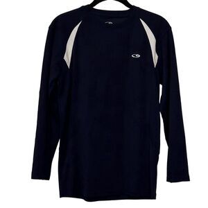 Champion Men's Long Sleeve Black‎ Crew Neck T-Shirt Size L